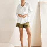 100% Linen Tie Cardigan Top DAKOTA