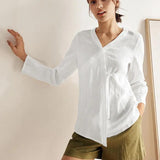 100% Linen Tie Cardigan Top DAKOTA