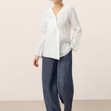 100% Linen Tie Cardigan Top DAKOTA