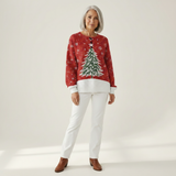 Sadie - Red Christmas Tree Sweater