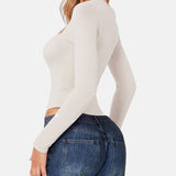 Square Neck Sculpting Bodysuit Second Skin Fit Seamless Thong