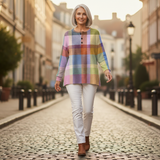 Abigail - Pastel Plaid Sweater