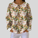 Madeline - Golden Foliage Print Sweater