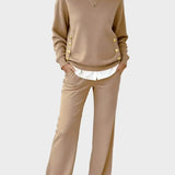 Lena - Elegant Sweater Set with Buttons