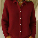 Heloise - Ribbed Knit Cardigan, Four Colours