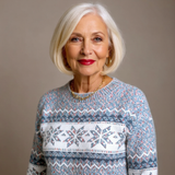 Josephine - Vintage Sweater with Snowflake Band, Four Colours