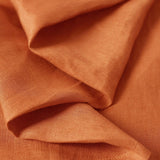 100% Linen Dropped Collar Long-Sleeve Top TRISTAN
