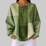 Charlotte - Green Patchwork Sweater