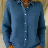Heloise - Ribbed Knit Cardigan, Four Colours