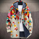 Vivian - Multicoloured Geometric Patchwork Print Jacket