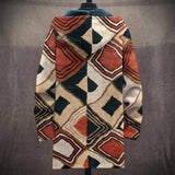 Anastasia - Rust Geometric Diamond Print Jacket