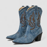 Ava | Orthopedic Denim Ankle Boots