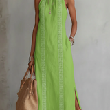 Christine - Sleeveless Lace Detail Midi Dress